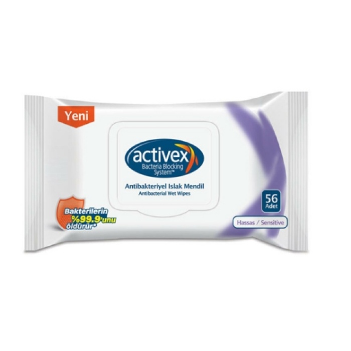 Activex Islak Mendil Hassas Kapaklı 50li (2li)