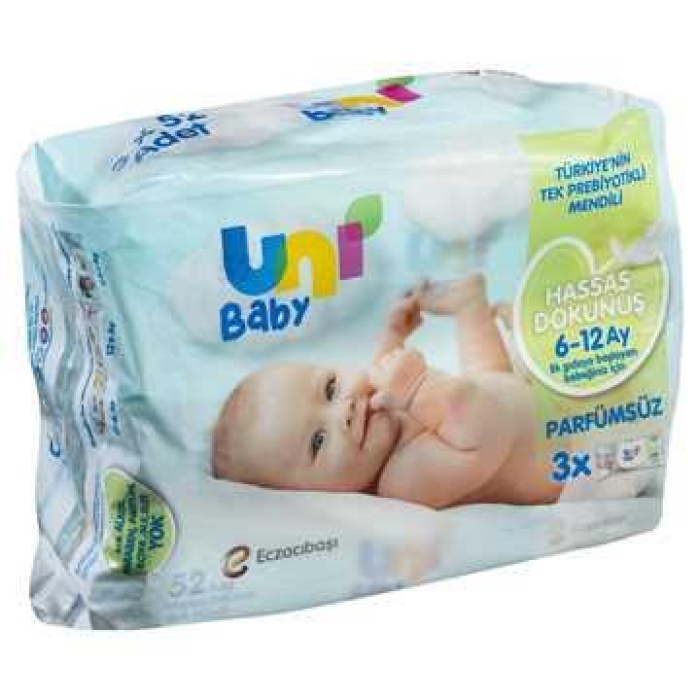 Uni Baby Islak Mendil 3x52li Hassas Parfümsüz