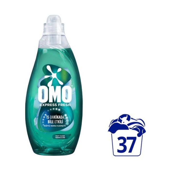 Omo Express Fresh Sıvı Deterjan 1480 ml. Beyaz Renkler 37W (4lü)