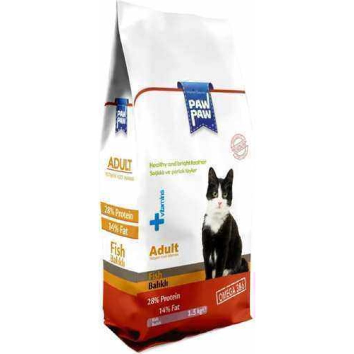 Paw Paw Balık Yetişkin Kedi Maması 1,5kg