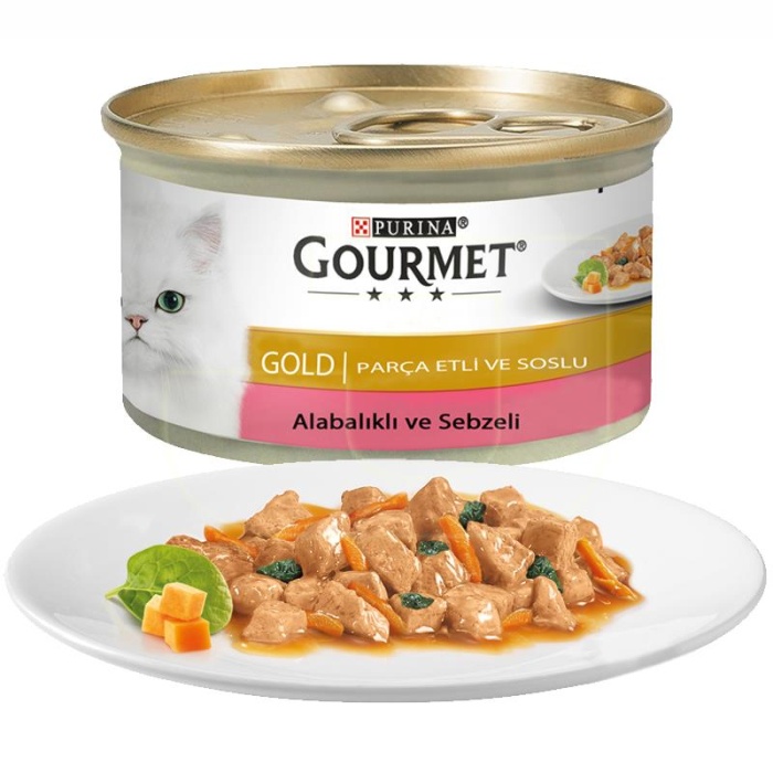 Purina Gourmet Gold Alabalık Ve Sebzeli Kedi Konservesi 85 gr