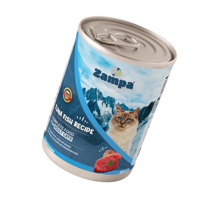 Zampa Tuna Balıklı Kedi Konserve Ödül Maması 400g(12.li)