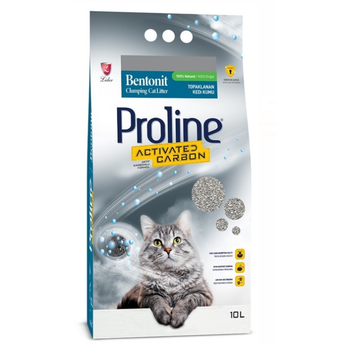 PROLİNE BENTONİT KEDİ KUMU 10 LT AKTİF KARBON