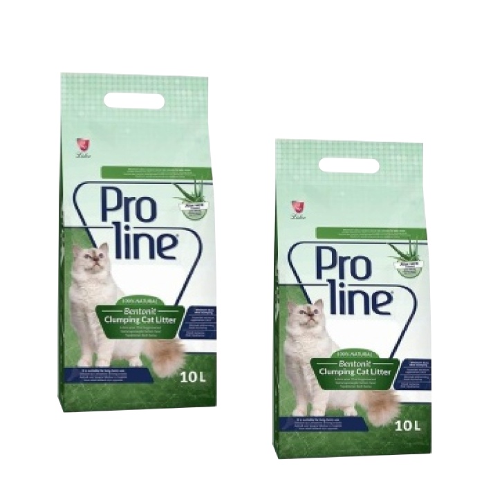 PROLİNE BENTONİT KEDİ KUMU 10 LT ALEOVERA 2 ADET