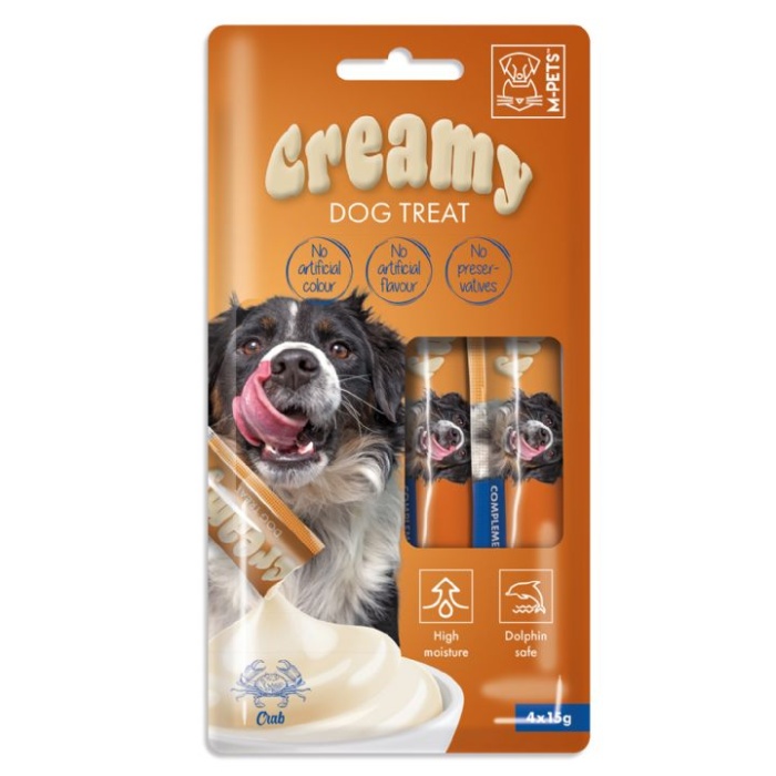 M-PETS KÖPEK ÖDÜLÜ CREAMY YENGEÇLİ 4X15GR 10lu