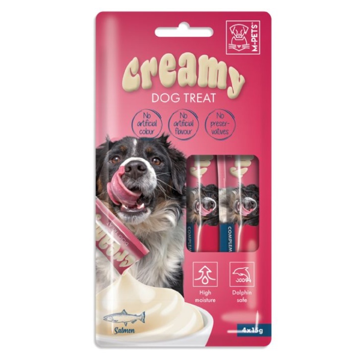 M-PETS KÖPEK ÖDÜLÜ CREAMY SOMON BALIKLI 4X15GR 10lu