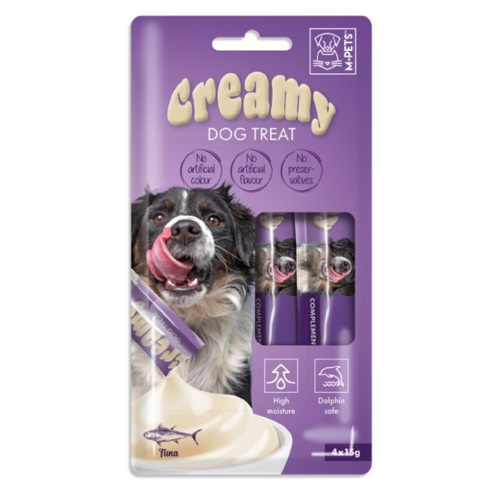 M-PETS KÖPEK ÖDÜLÜ CREAMY TON BALIKLI 4X15GR 10lu