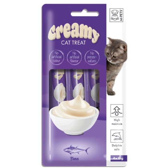 M-PETS CREAMY TON BALIKLI KEDİ ÖDÜLÜ 4X15GR 10LU