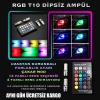 Toptan Kumandalı T10 Rgb Led Ampül Renkli