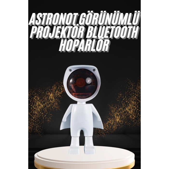 180 Derece Dönebilen Astronot Masa ve Gece Lambası Projektör