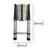 620 cm. - 16  Basamaklı Teleskobik / Teleskopik Alüminyum I Merdiven