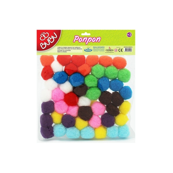 PONPON 3 CM 50 Lİ KARMA