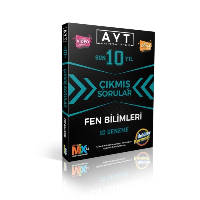 ÜNLÜLER AYT FENM BİLİMLERİ ÇIKMIŞ SORULAR DENEME