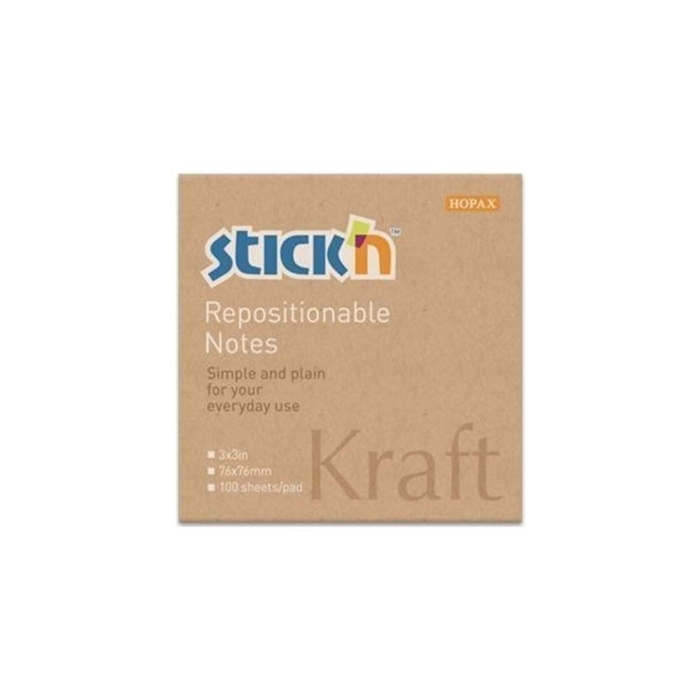 GIPTA STICKN 76*76 KRAFT NOTES 100 YP