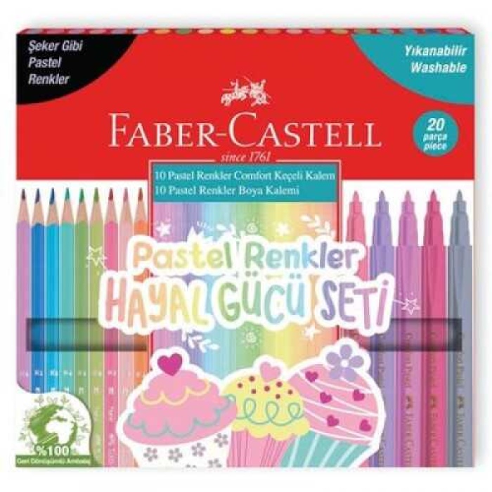 Faber-Castell Pastel Renkler Hayal Gücü Seti 20li