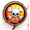 Halloween İskelet Kuru Kafa Folyo Balon 18 İnç