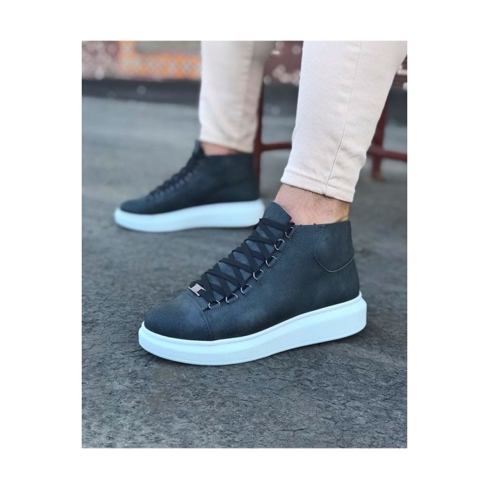 Wagoon WG032 Gri Bağcıklı Sneakers  Yarım Bilek Bot