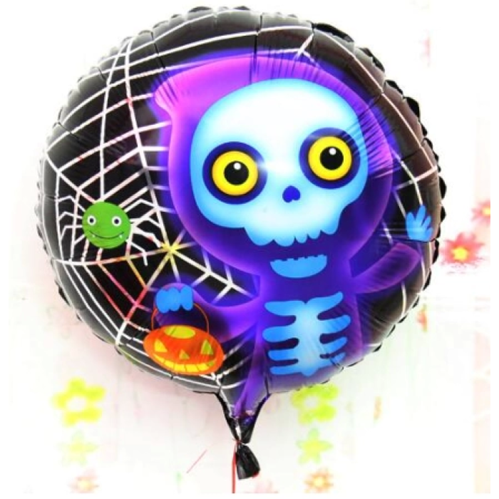 Halloween İskelet Hayalet Folyo Balon 18 İnç