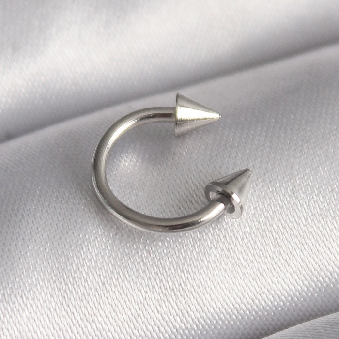 316l Çelik Gümüş Renk Halka Çivi Model Kadın Piercing - Tj-pr1367