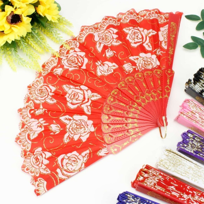 Plastik Kumaş Yelpaze 12 Li Karışık 003