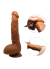 Gerçekçi 25 Cm Kavisli Penis Melez Damarlı Dev Dildo