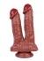 Seks Shop İstanbul 21 Cm Kahverengi Çiftli Dildo