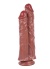 İstanbul Sex Shop 26.5 Cm Kahverengi Çiftli Dildo