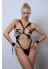 Kelepçeli Full Body Deri Fantezi Harness Set