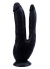 Gerçekçi 19.5 Cm  Zenci Çatal Dildo