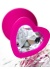 Censan Diamond Heart Anal Plug Pembe 8 cm