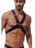 Yuvarlak Detaylı X Harness - Şık Erkek Göğüs Harness, Deri Harness - APFTM219