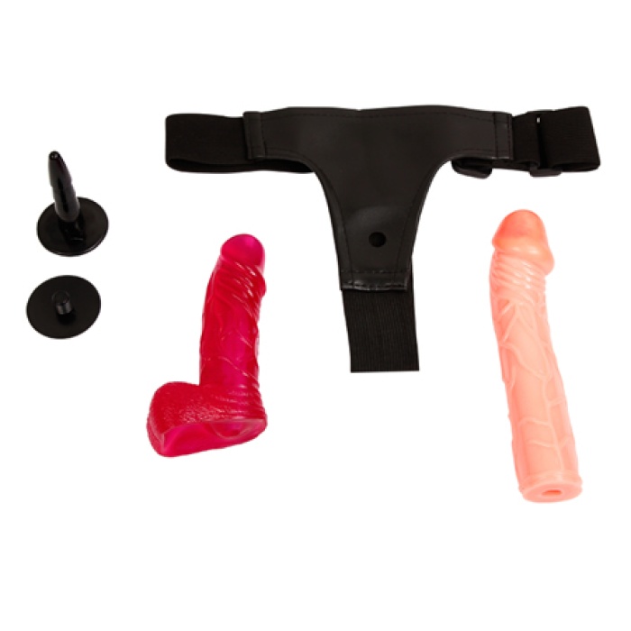 Ten Rengi Ve Jel Vibrator İle Birlikte Belden Bağlamalı