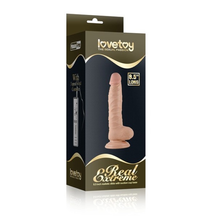 Real Extreme 8.5 İnç Dildo 3 Kademeli Vibratör