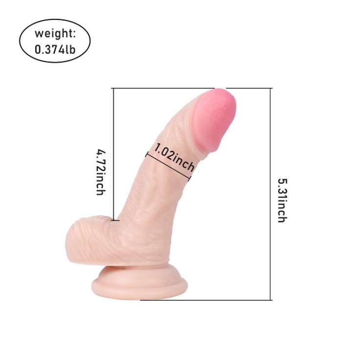 Kalın Penis Et Dokusu Extra Realistik Dildo 13 Cm