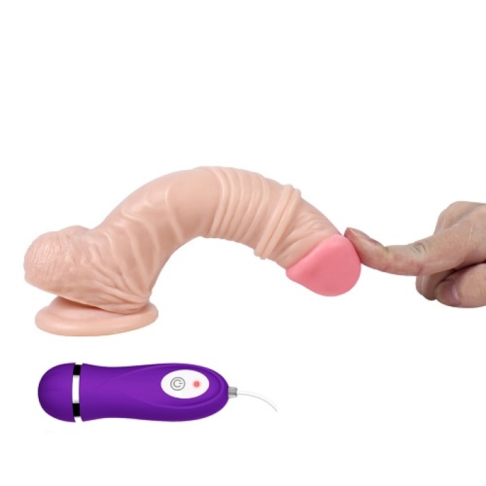 19 Cm Halka Detaylı Gerçekçi Tireşimli Dildo