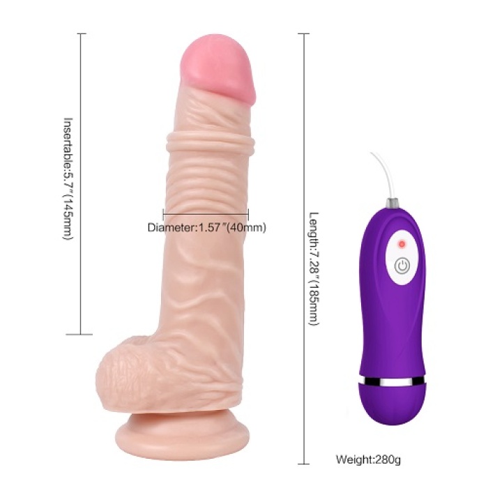 19 Cm Halka Detaylı Gerçekçi Tireşimli Dildo