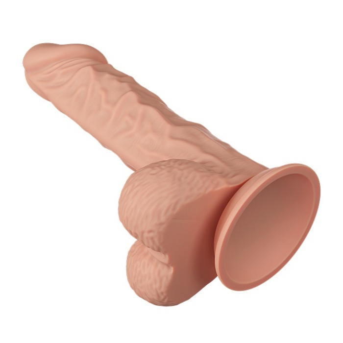 Ultra Yumuşak 24 Cm Realistik Vantuzlu Dildo Gerçekçi Penis