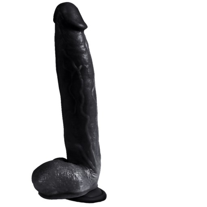 Realistik Zenci 30 Cm Uzun Kalın Penis Et Dokusu Dildo