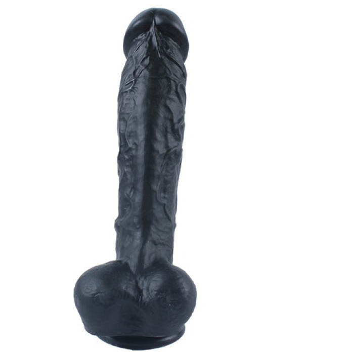 Realistik Zenci Dildo 18 Cm Vantuzlu Damarlı Penis