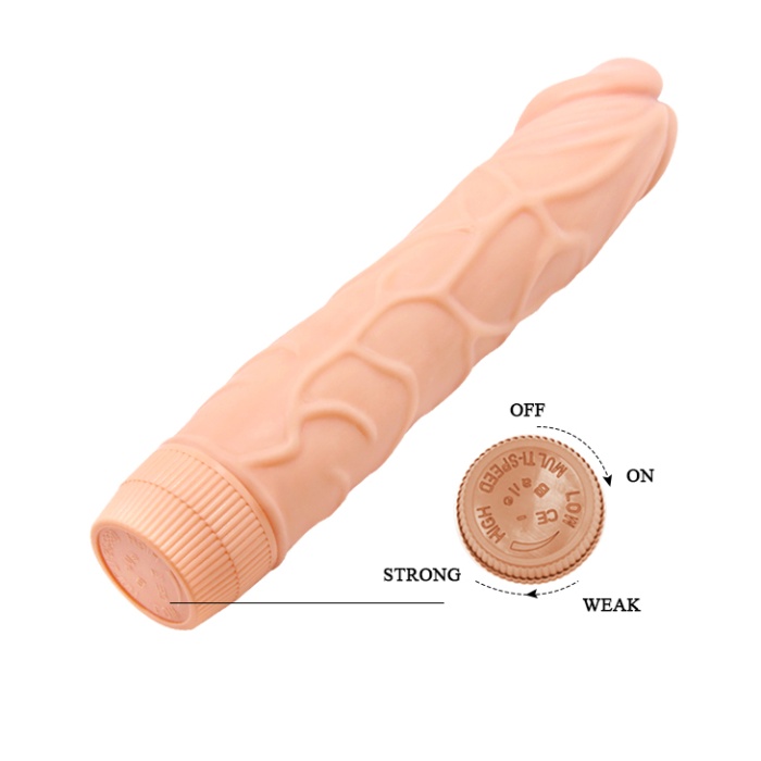 Titreşimli 23 Cm Realistik Vibratör Gerçekci Penis Dildo