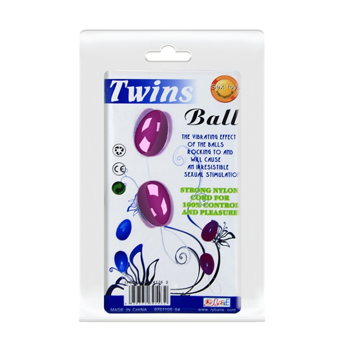 Twins Kegel Purple Silikon İkili Vajinal Egzersiz Zevk Topu