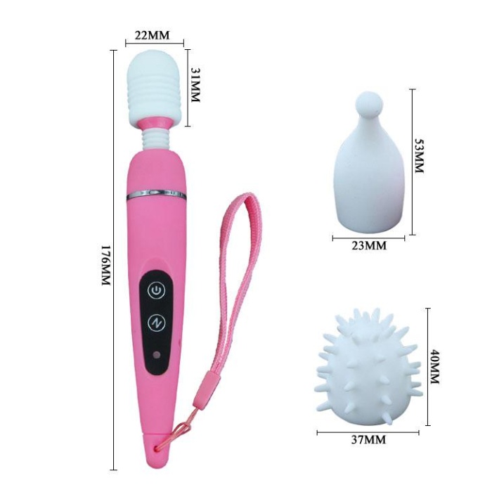 3 Başlıklı Titreşimli Av Massager Klitoral Vibratör Mastürbatör