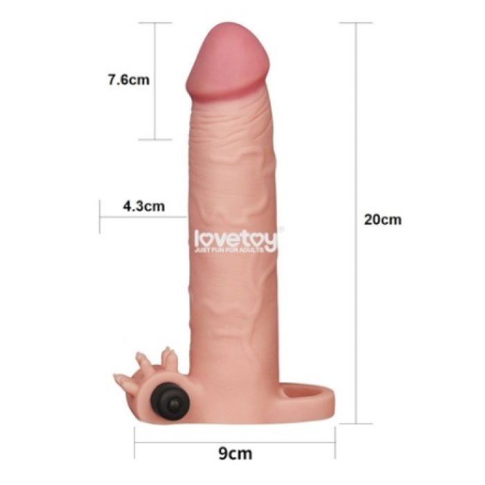 Erotik Shop Titreşimli Uzatmalı Penis Kılıfı Halka