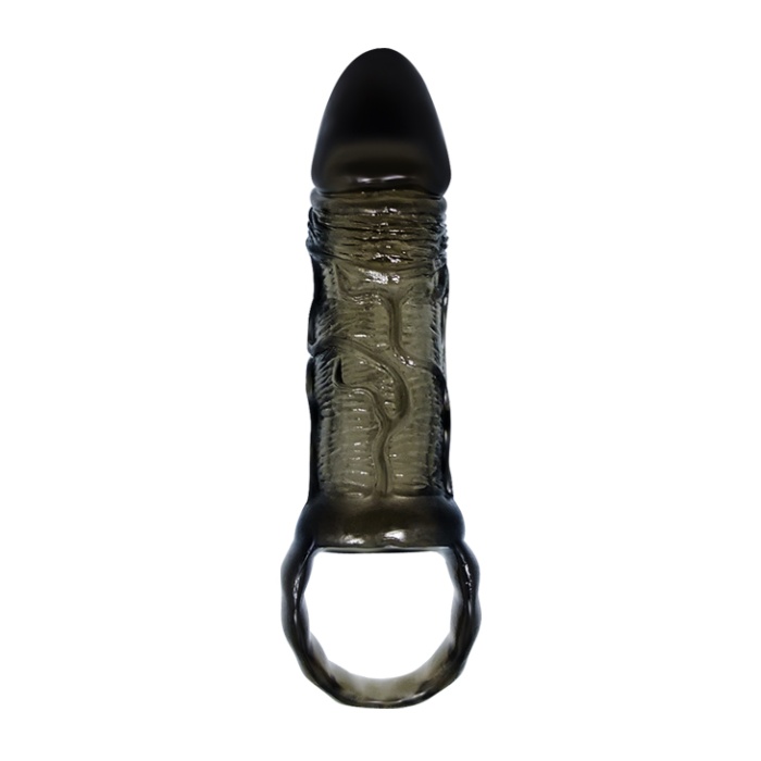 Breyden 16 Cm Siyah Zenci Uzatmalı Silikon Penis Kılıfı Dildo