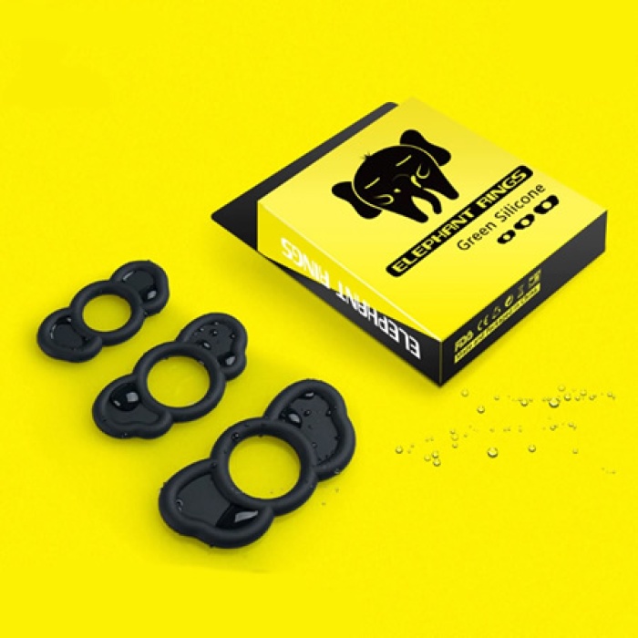 Elephant Rings 3 Adet Farklı Ebatlarda Penis Halkası Seti