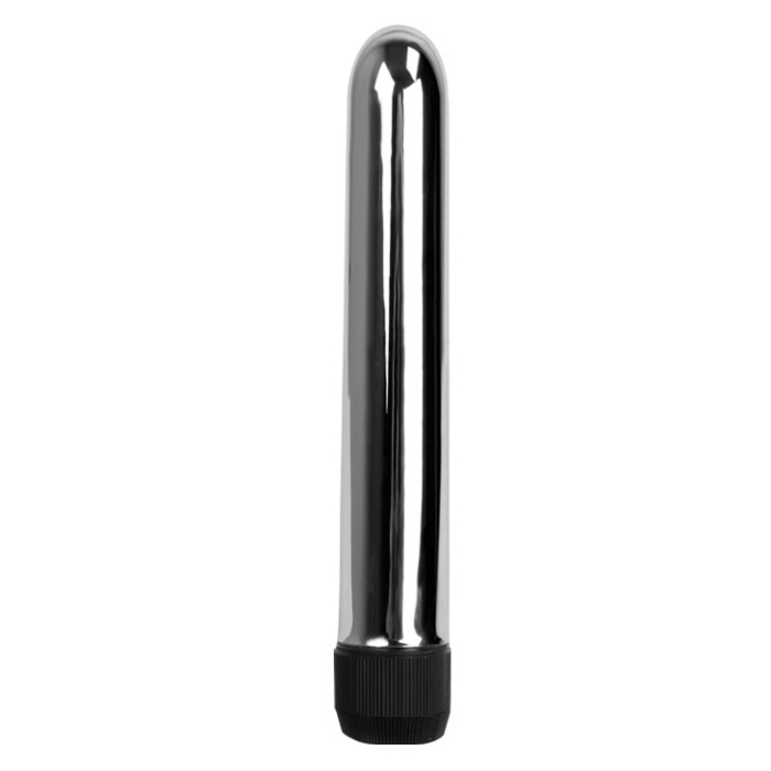 Bl Titreşimli 17Cm Metal Vibratör Anal Vajinal Dildo Penis Plug