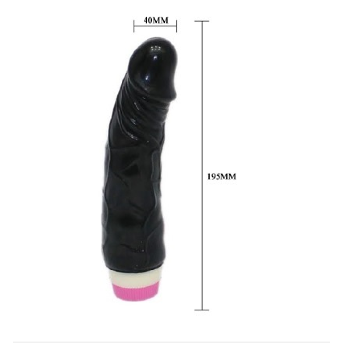 Waves 19 Cm Titreşimli Realistik Zenci Dildo Vibratör Penis