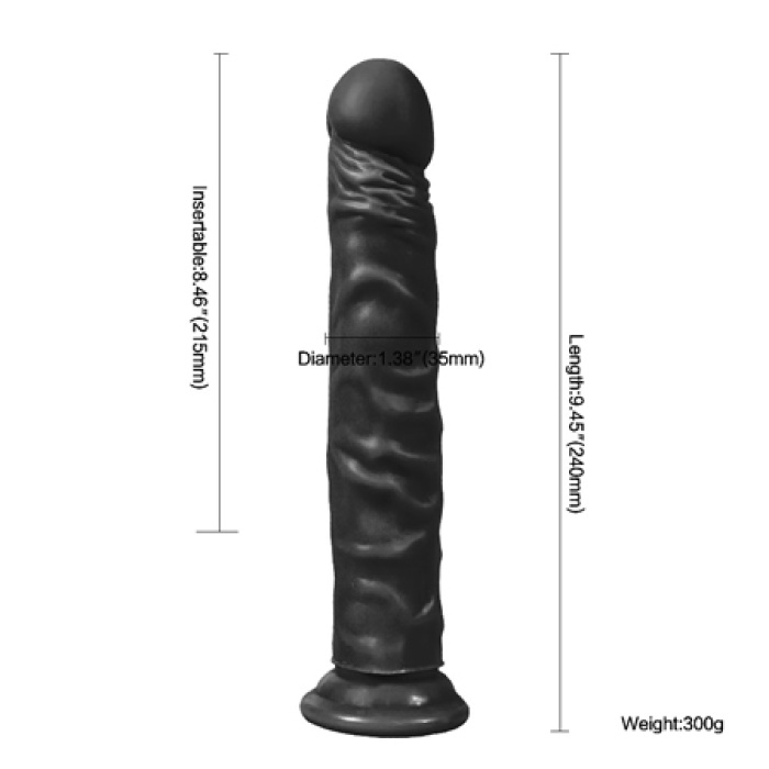 Et Dokusu Zenci Dildo Süper Realistik 24 CM