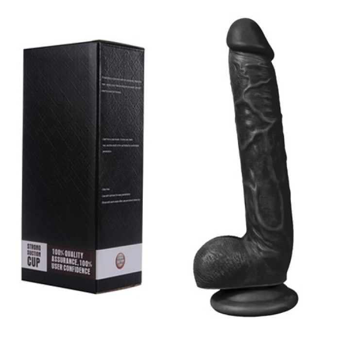 Vantuzlu Gerçekçi Realistik 28 Cm Zenci Penis Dildo