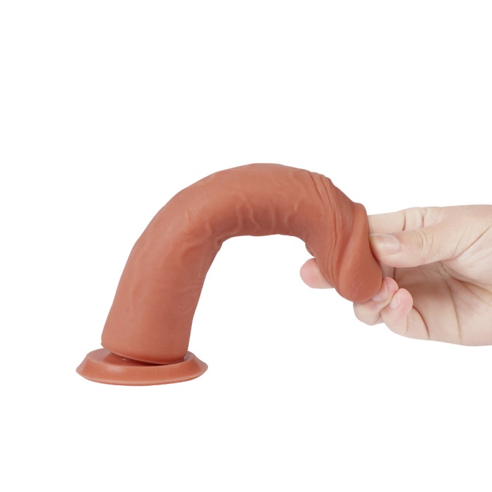 Çift Katmanlı Silikon Realistik 17 Cm Penis Dildo